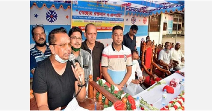 বঙ্গবন্ধুর জন্মশত বার্ষিকী উপলক্ষে বগুড়ায় স্বেচ্ছায় রক্তদান