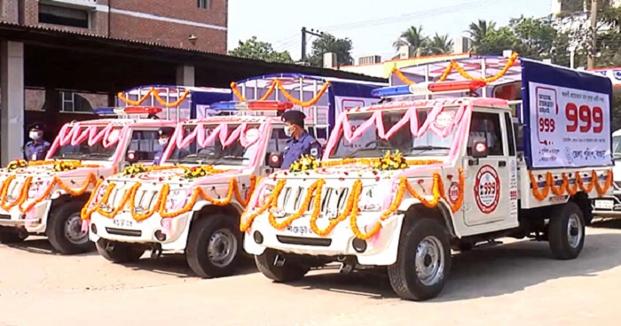 বগুড়ায় চালু হলো ট্রিপল নাইন ডেডিকেটেড গাড়ি