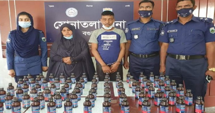 বগুড়ায় ফেন্সিডিলসহ স্বামী-স্ত্রী আটক বগুড়ায় ফেন্সিডিলসহ স্বামী-স্ত্রী আটক