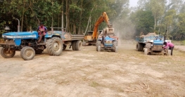 বগুড়ার আদমদীঘিতে ভেকু মালিকের লাখ টাকা জরিমানা