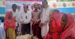 সোনাতলায় দরিদ্রদের মাঝে ছাগী, ঢেউটিন ও চারা বিতরণ