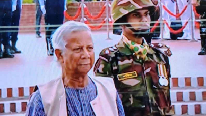 স্মৃতিসৌধে ড. ইউনূসের নেতৃত্বে অন্তর্বর্তীকালীন সরকারের শ্রদ্ধা স্মৃতিসৌধে ড. ইউনূসের নেতৃত্বে অন্তর্বর্তীকালীন সরকারের শ্রদ্ধা