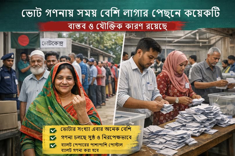 ভোট গণনায় সময় বেশি লাগার পেছনে কয়েকটি বাস্তব ও যৌক্তিক কারণ রয়েছে