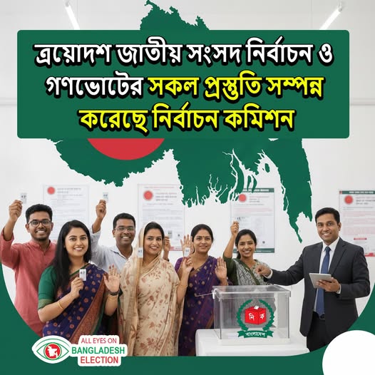 ত্রয়োদশ জাতীয় সংসদ নির্বাচন ও গণভোটের সকল প্রস্তুতি সম্পন্ন করেছে "নির্বাচন কমিশন"