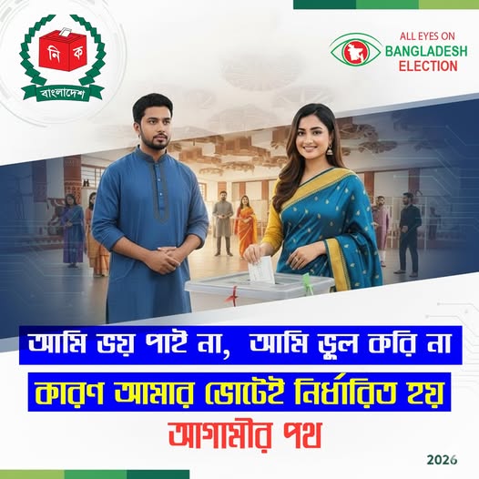 আমি ভয় পাই না, আমি ভুল করি না,  কারণ আমার ভোটই নির্ধারিত হয় আগামীর পথে
